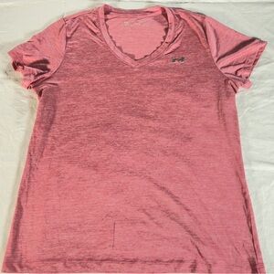 LG Women's Heathered Pink V-Neck Short Sleeve Tee